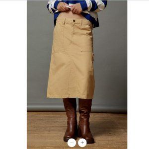 UO BDG Canvas Midi Skirt Tan size M